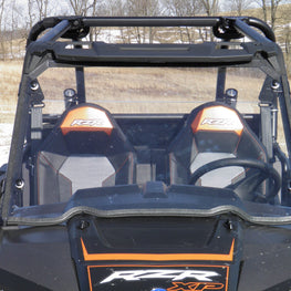 Polaris RZR 900 1-pc Scratch-Resistant Windshield with Clamp & Vent Options - 3 Star UTV