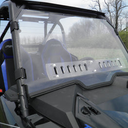 Polaris RZR XP Turbo S - 1 Pc Scratch-Resistant Windshield with Clamp and Vent Options - 3 Star UTV